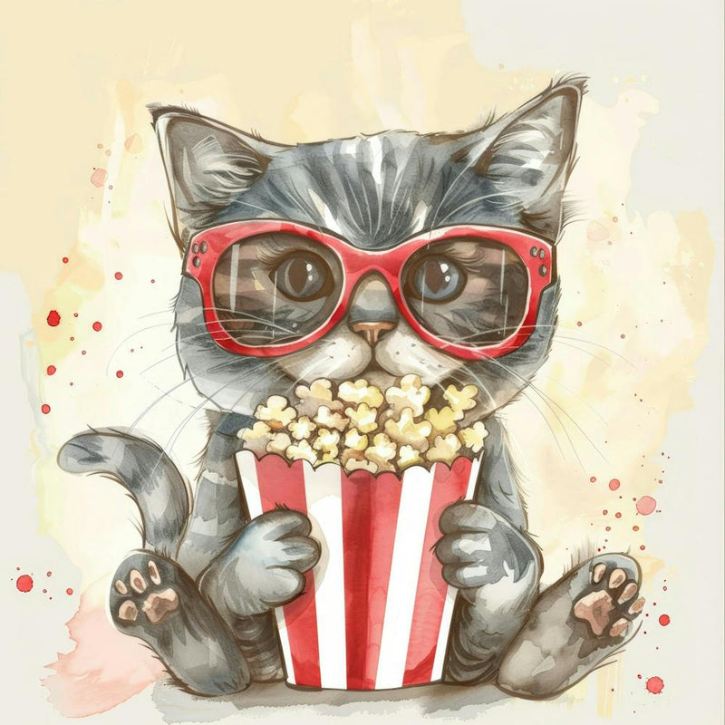 Cat In Glasses Canvas Print