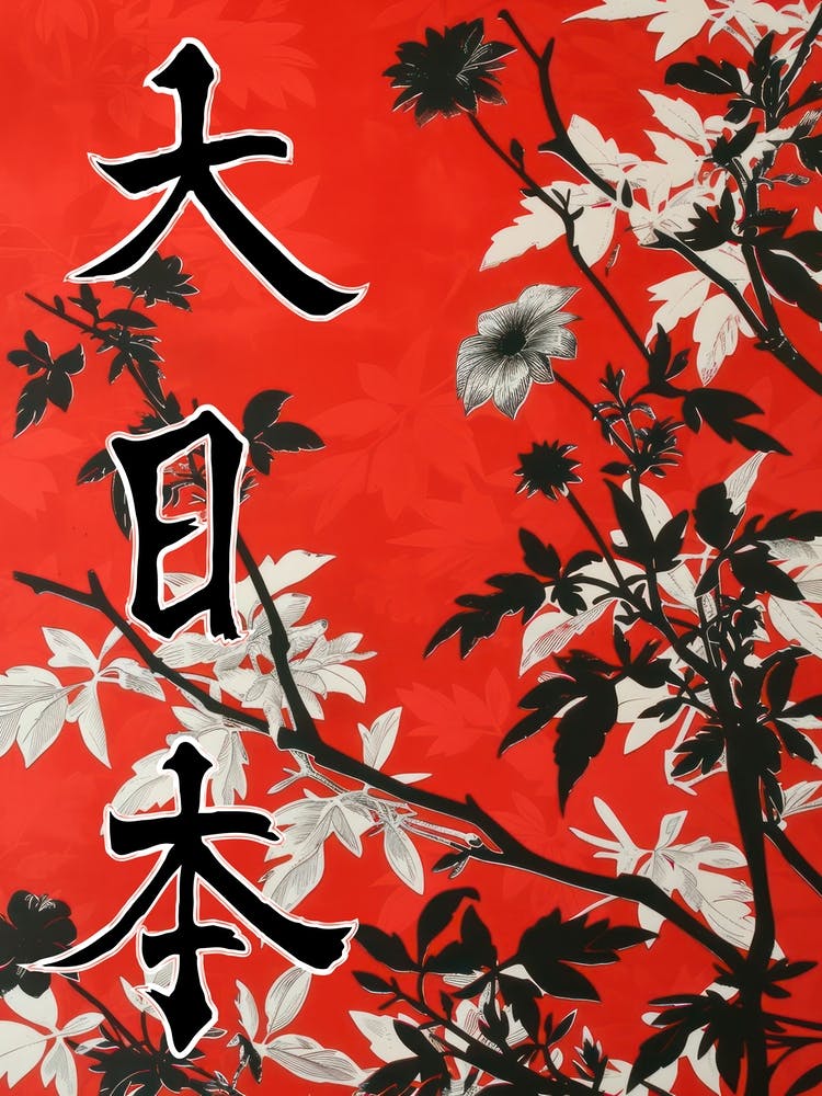 Great Japan Hokusai Japanese Flowers 1 Poster