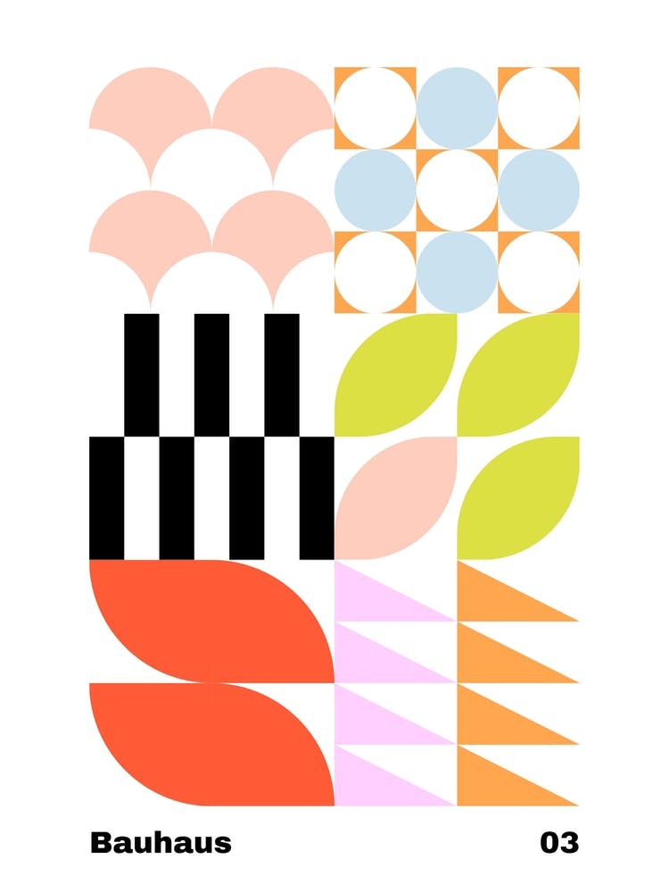 Geometrisches Bauhaus-Poster 3