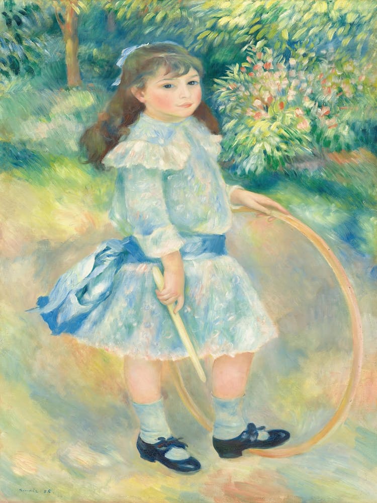 Girl With A Hoop (1885), Pierre Auguste Renoir