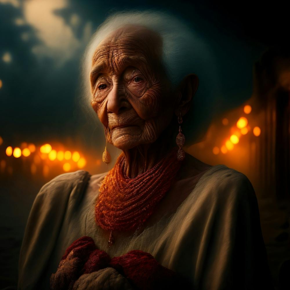 Old Woman At Night