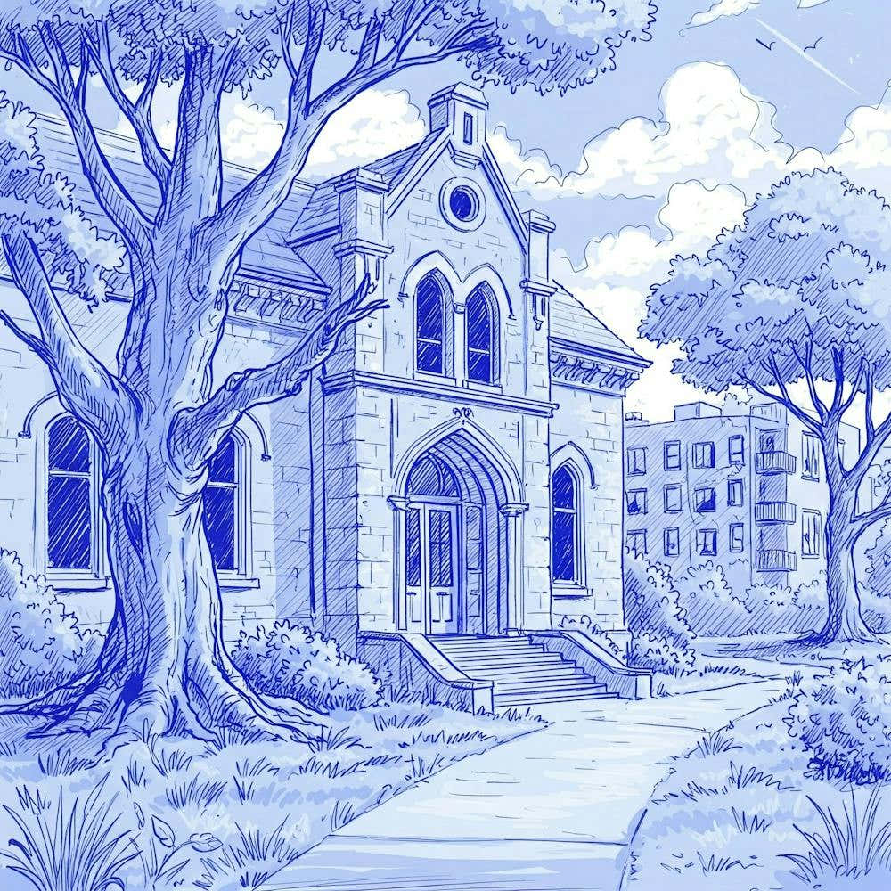 Blue Schoolhouse