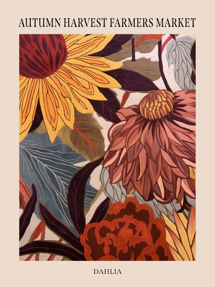 Fall Botanicals Dahlia 1 Poster