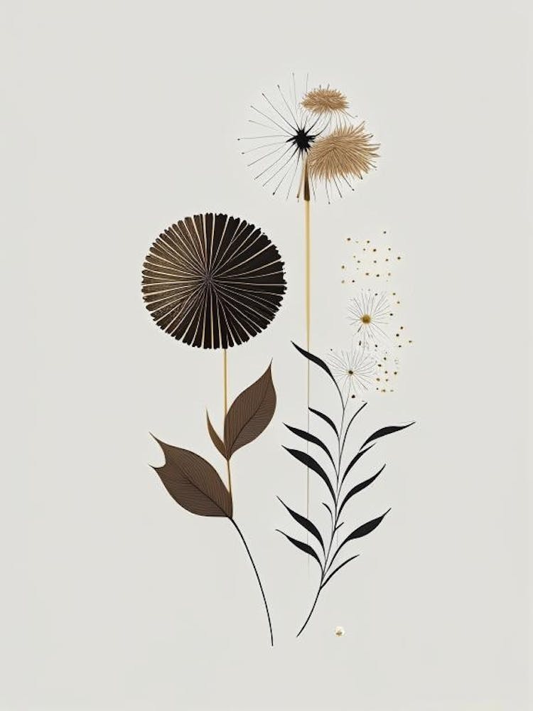 Dandelion Spices And Herbs Minimaliste Rétro 1