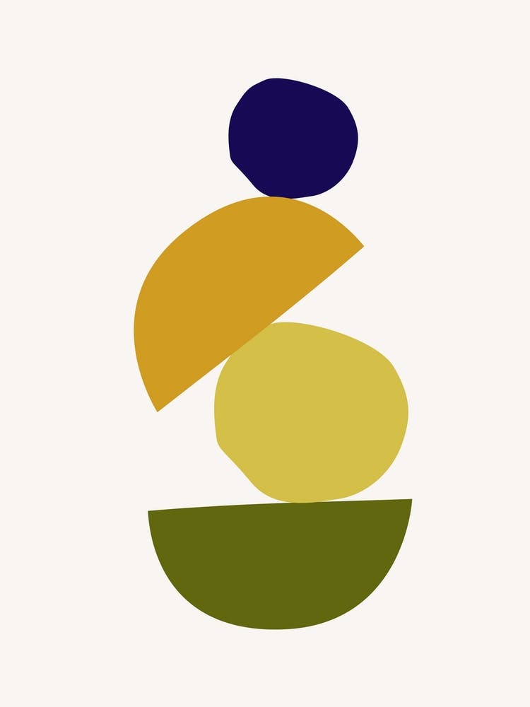 Midcentury Modern Shapes Abstract Poster 6