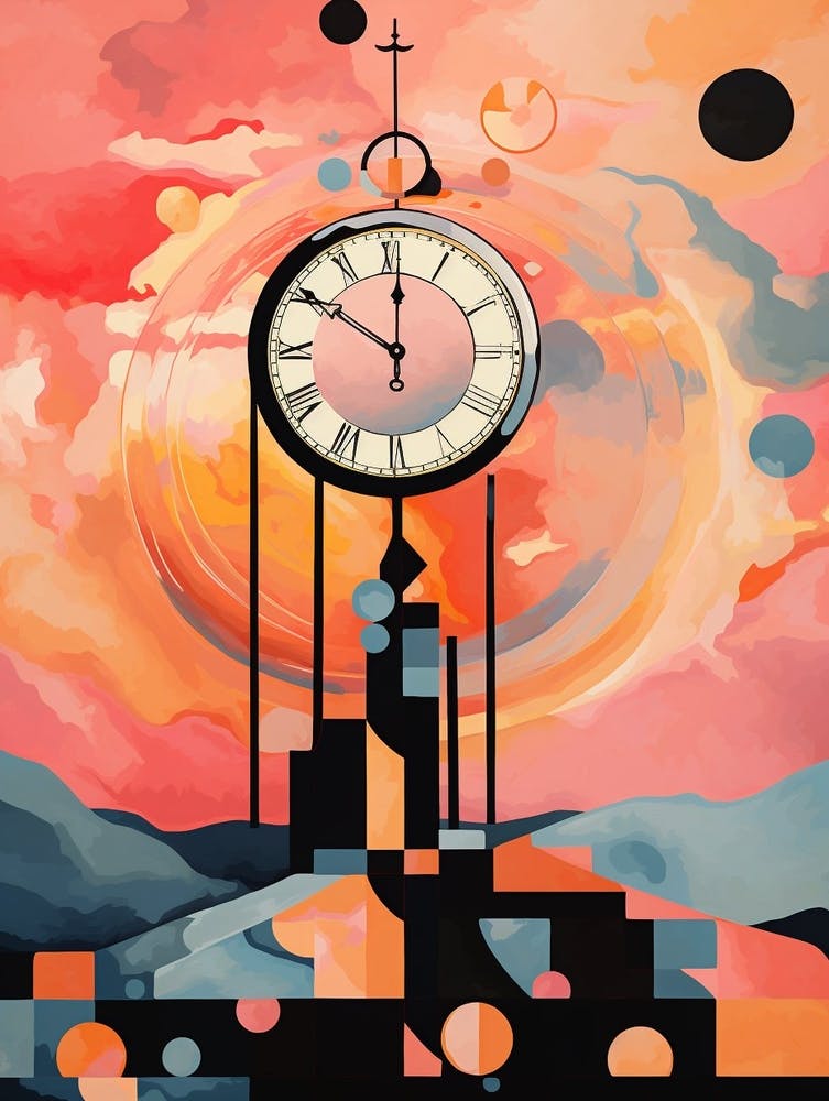 Time Abstract Geometric Illustration 10