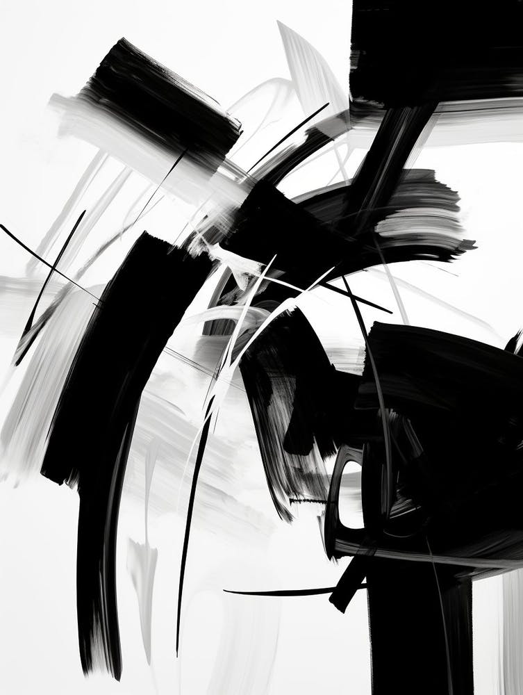 Contrast Abstract Black And White 6