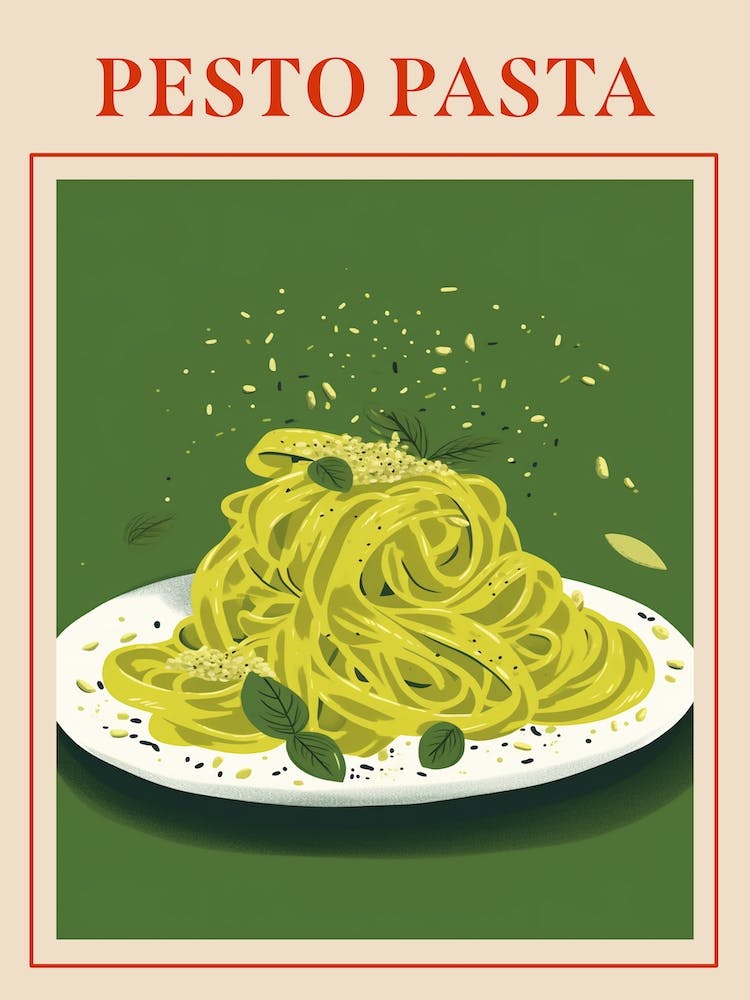 Pesto Pasta Italian Pasta Poster