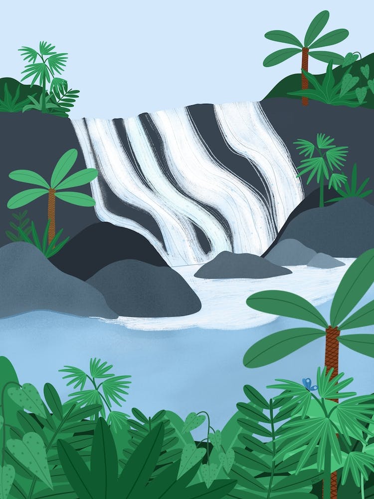 Tropical Waterfall Of Dreams
