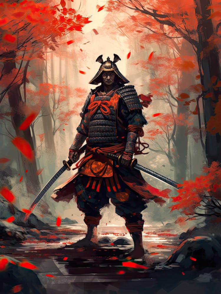 Samurai Rinpa School Style Illustration 2