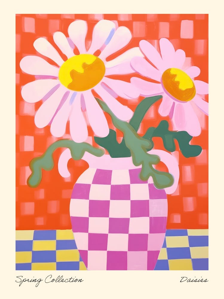 Spring Collection Daisies Flower Vase 1