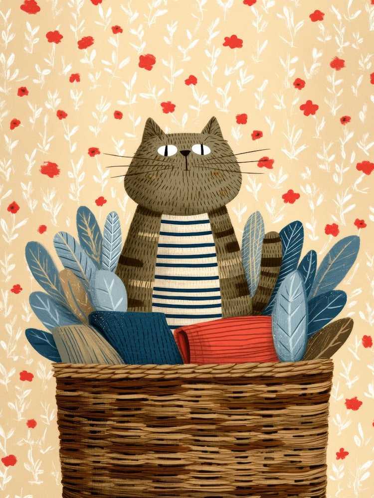 Cat In A Basket 2