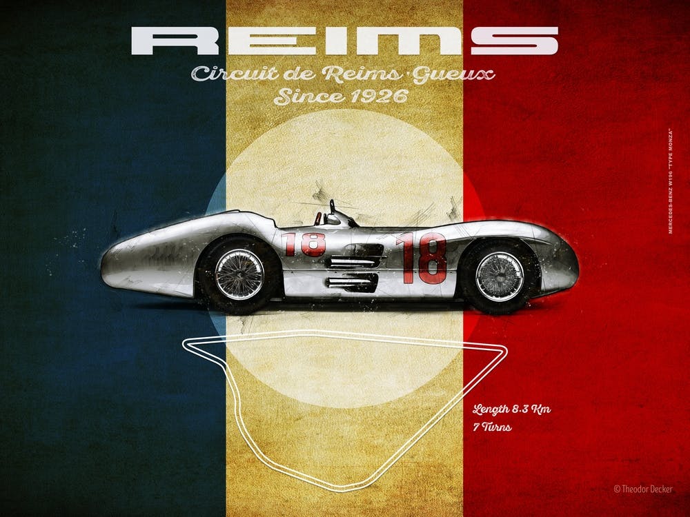 Reims Mercedes W196 Streamline Landscape