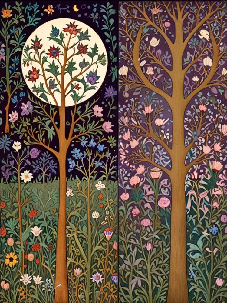 William Morris Tree And A Flower