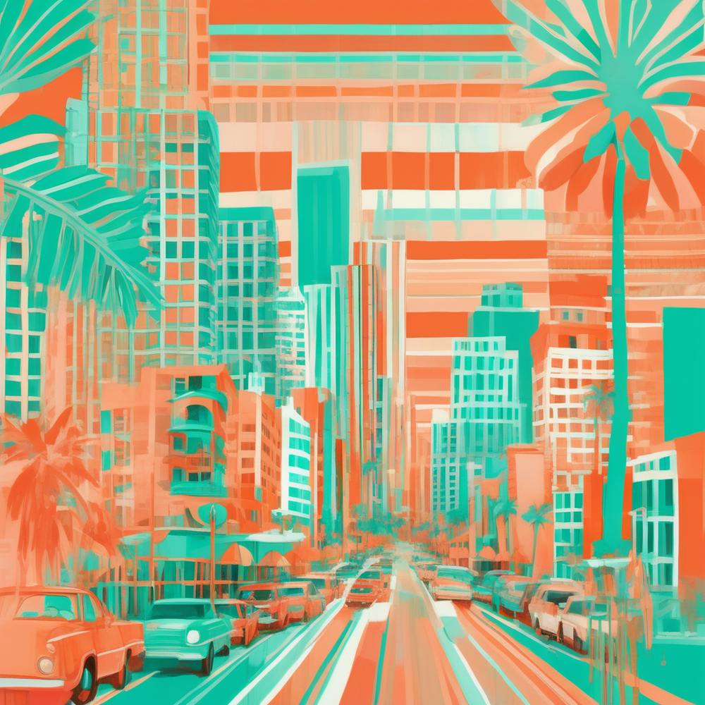 The Dynamic Spirit Of Miami's Street, Visualize A Kaleidoscope Of Warm Past, 109