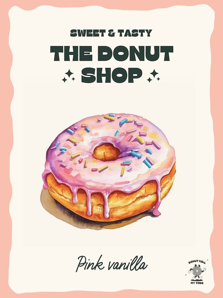 Pink Vanilla Donut The Donut Shop 1