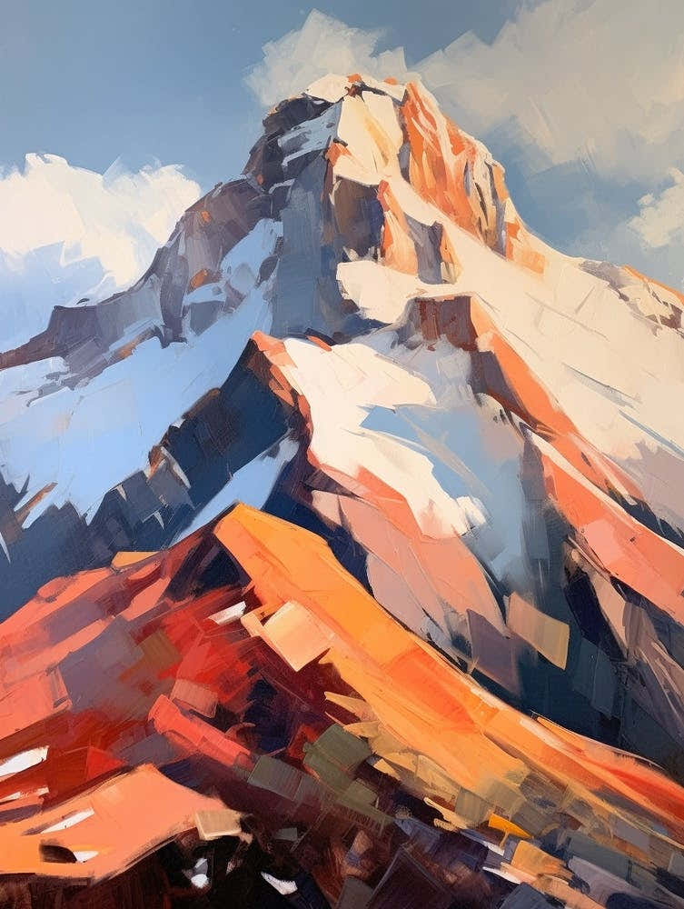 Mount Olympus Greece 2 Mountain Painting