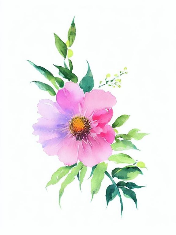 Bourvardia Watercolour Flower