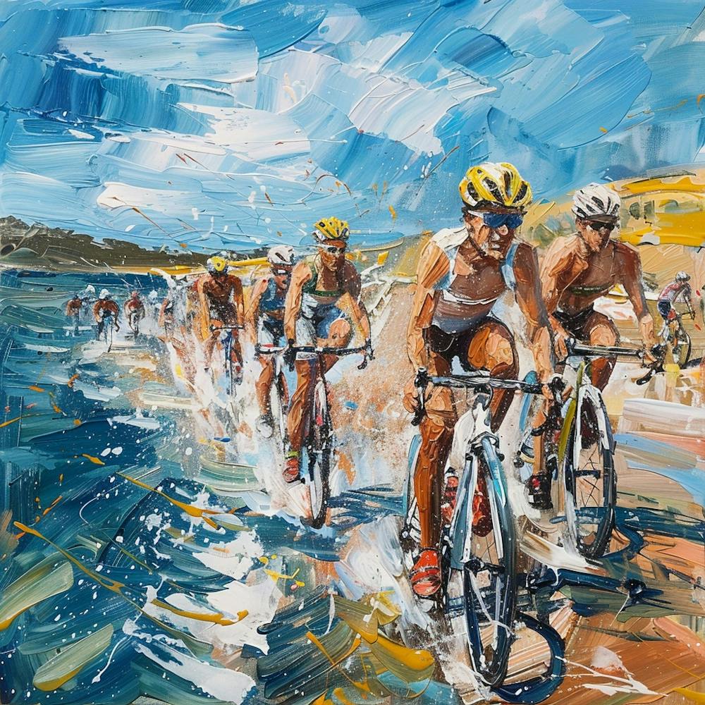 A Triathlon Event Oil Painting Illustration 1718702666 3