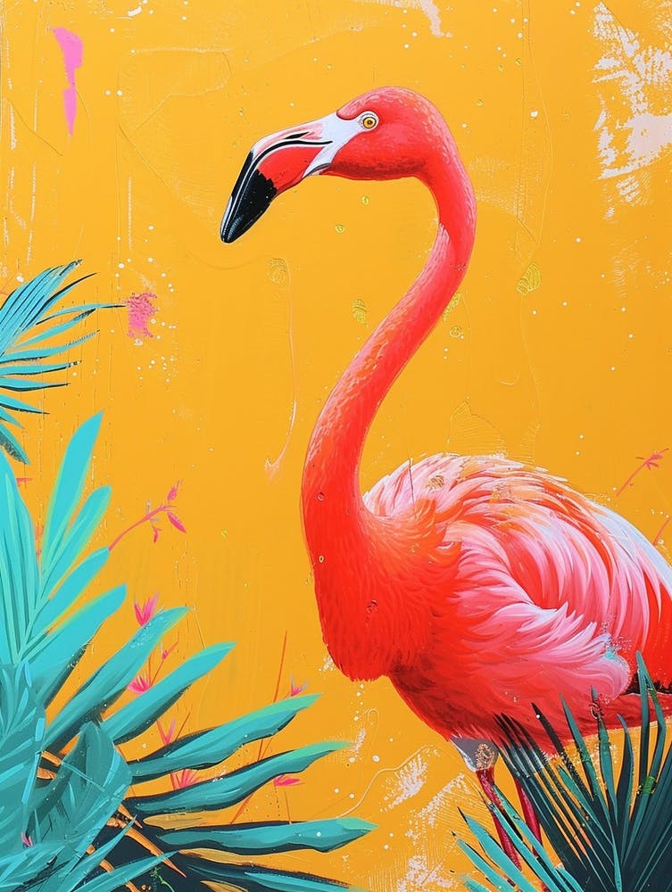 Greater Flamingo Greece Tropical Illustration 8