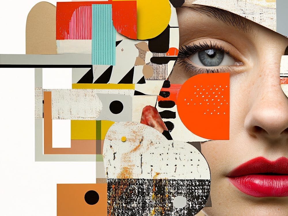 Abstract Face Collage