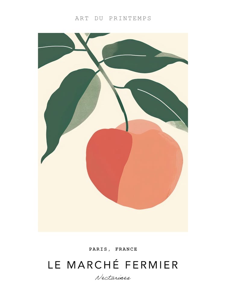 Nectarines Le Marche Fermier Poster 1