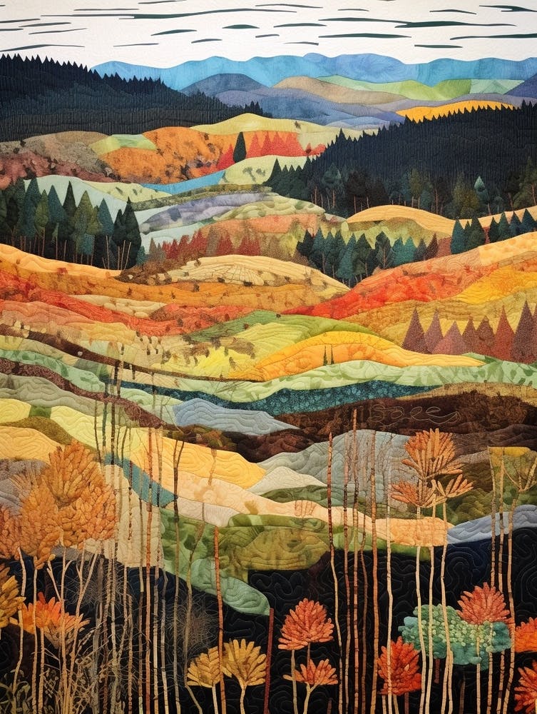 Autumn National Park Painting Black Forest National Park Germany 1