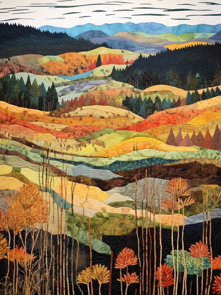 Autumn National Park Painting Black Forest National Park Germany 1