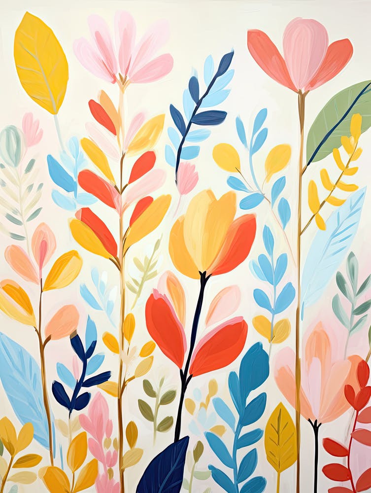Flowers 36, Matisse style, Floral texture