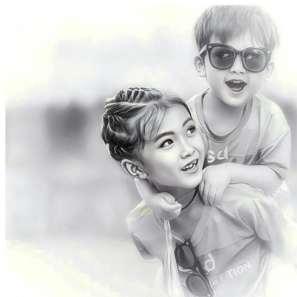 Portrait Of A Boy And Girl