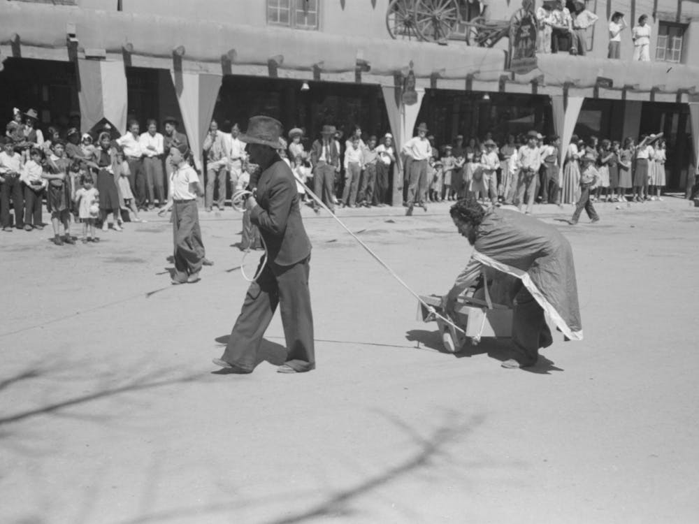 Untitled Photo, Possibly Related To Parade On Fiesta Day, Taos, New Mexico By Russell Lee 1