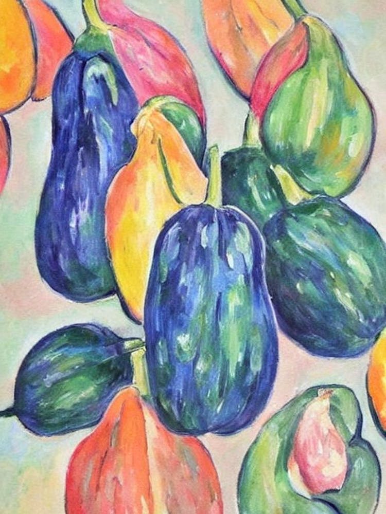 Papaya 1 Vintage Sketch Fruit