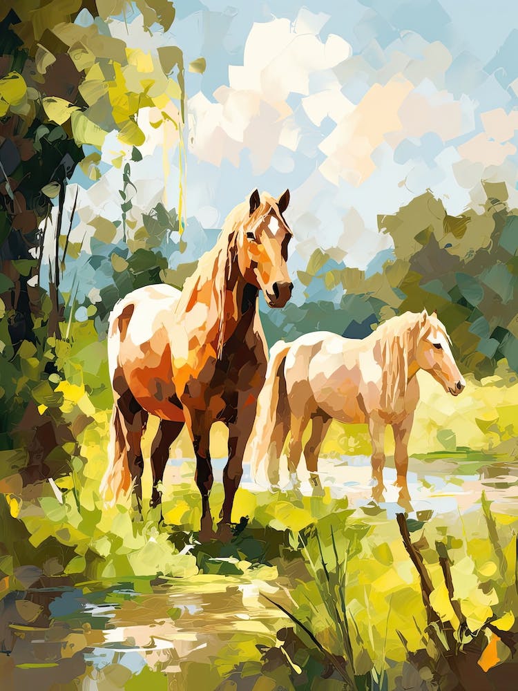 Horses Painting In Monteverde, Costa Rica 1