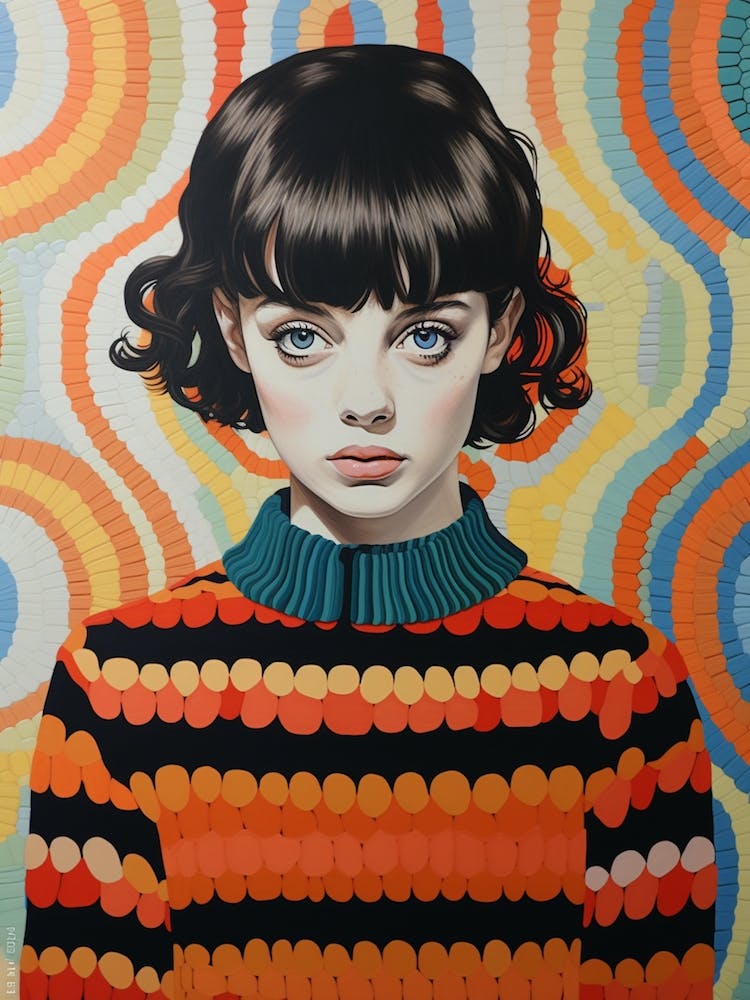 Fille en pull en crochet 2