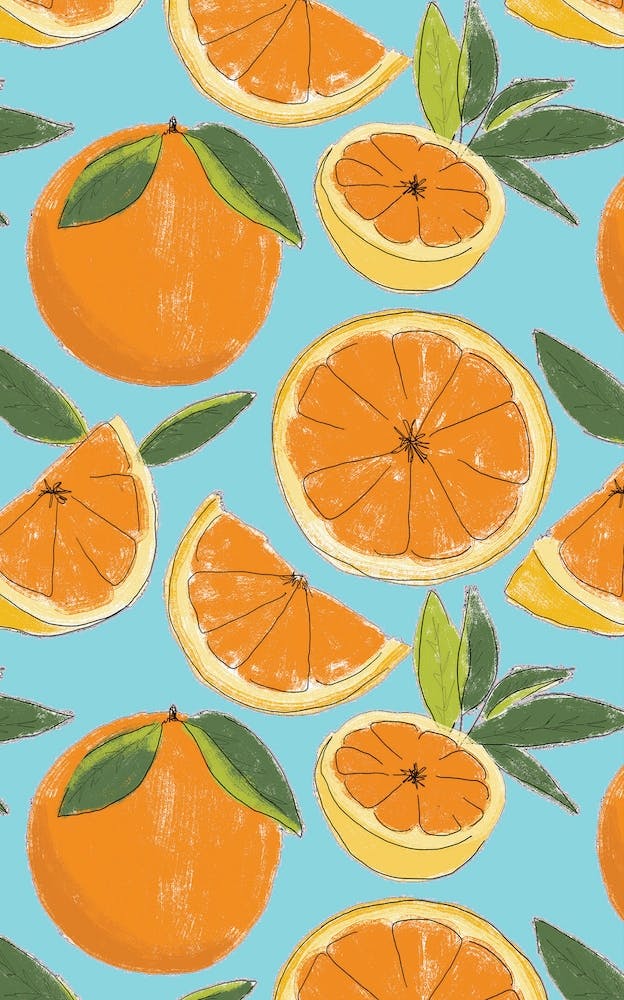 Juicy Oranges Blue