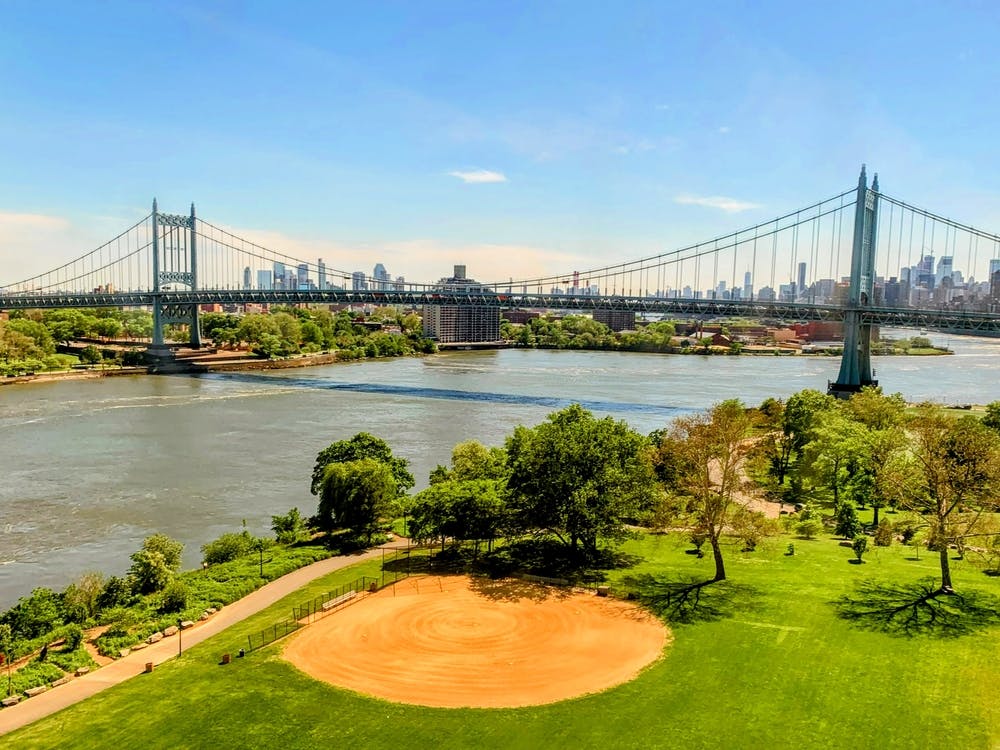 Bridge and Baseball Diamond in New York City