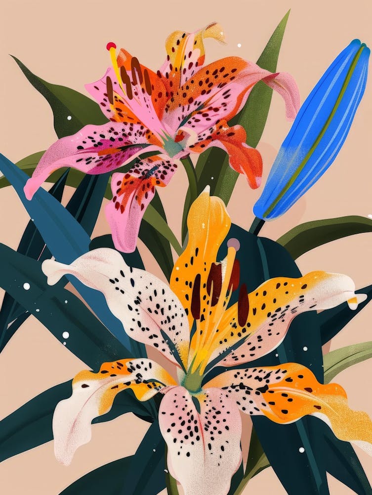 Colorful Lilies