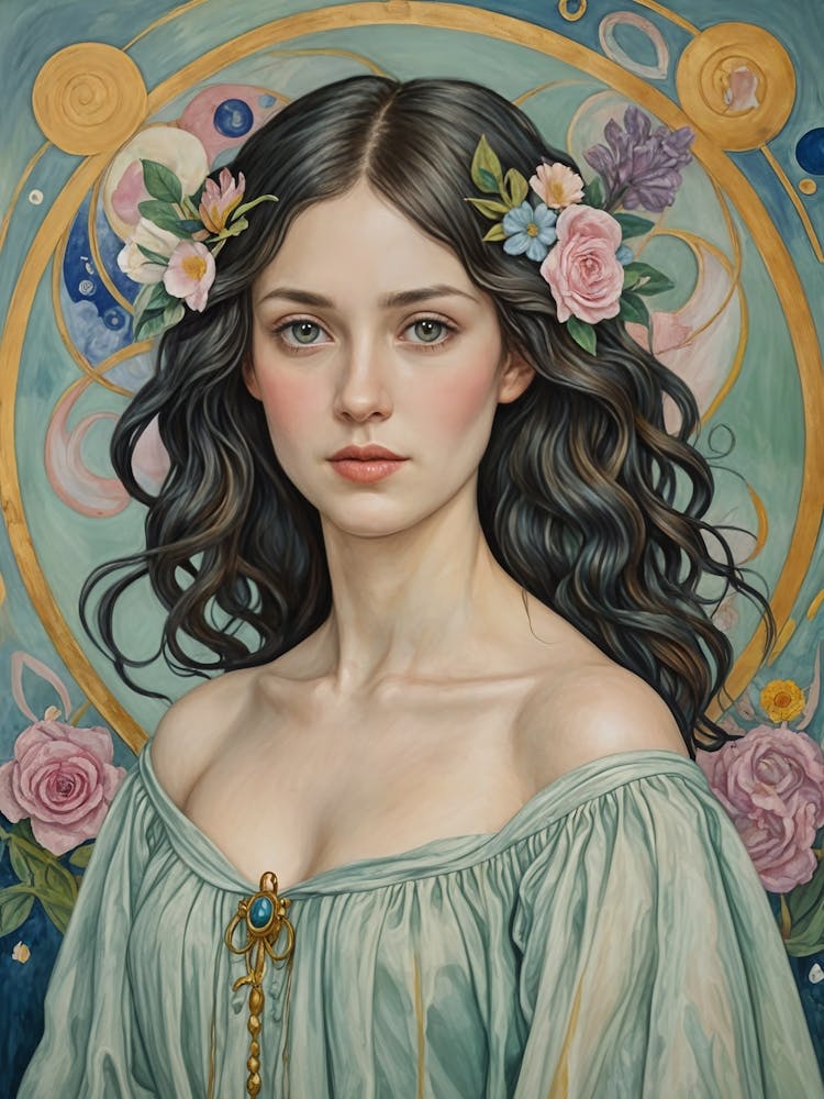 Mädchen mit Blumen 1