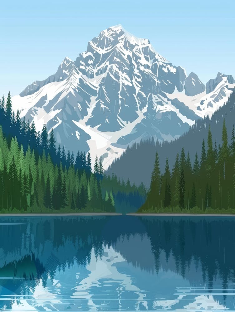 Mountain Reflected In A Lake