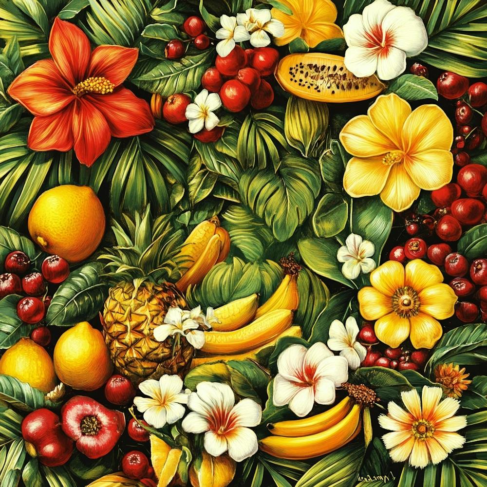 Tropical Fruit Art
