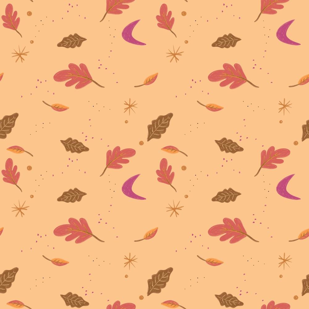 Vintage Fall Leaves On Creame