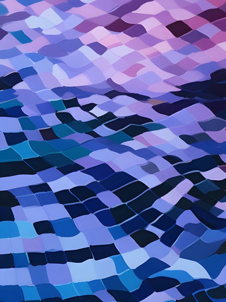 Purple Pool Bright Vivid Water