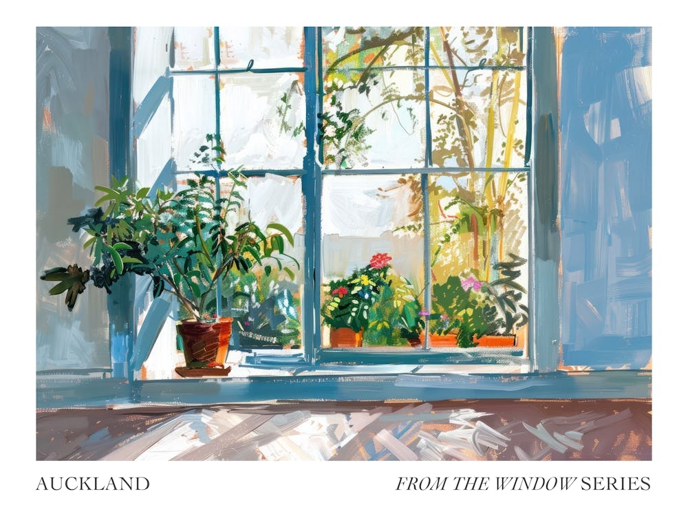 Auckland From The Window Series Poster Painting 1