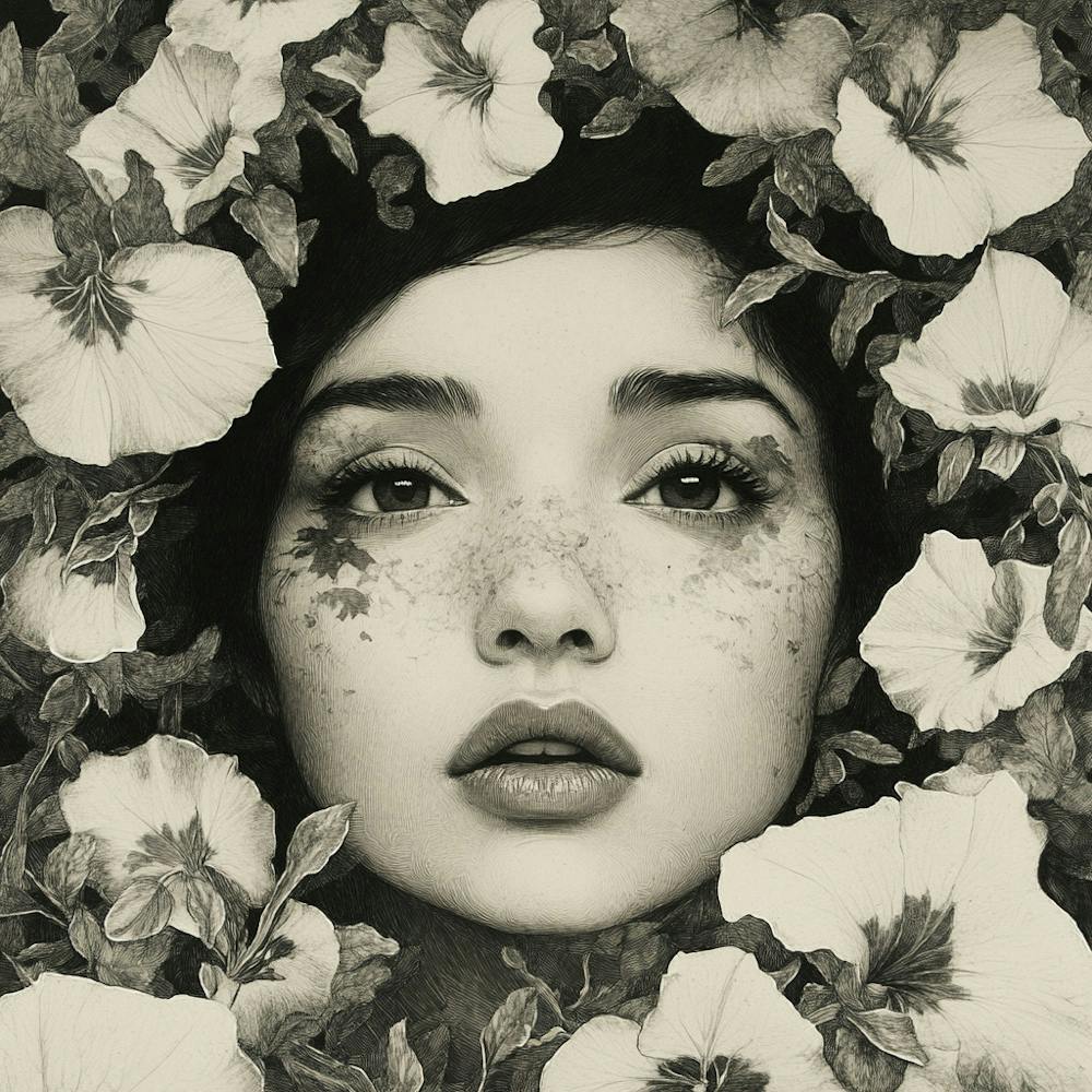 Girl In Flowers