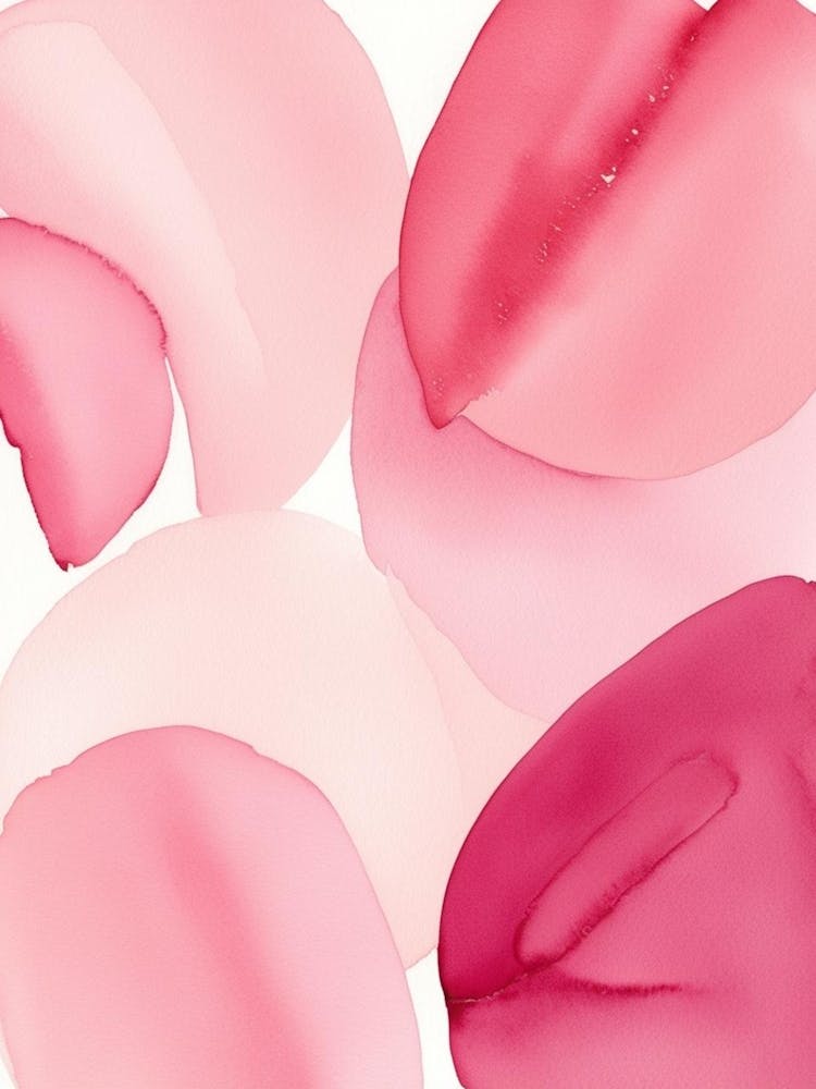 Abstract Watercolor Pink Painting