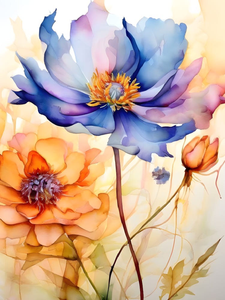 Watercolor Of Flowers 4