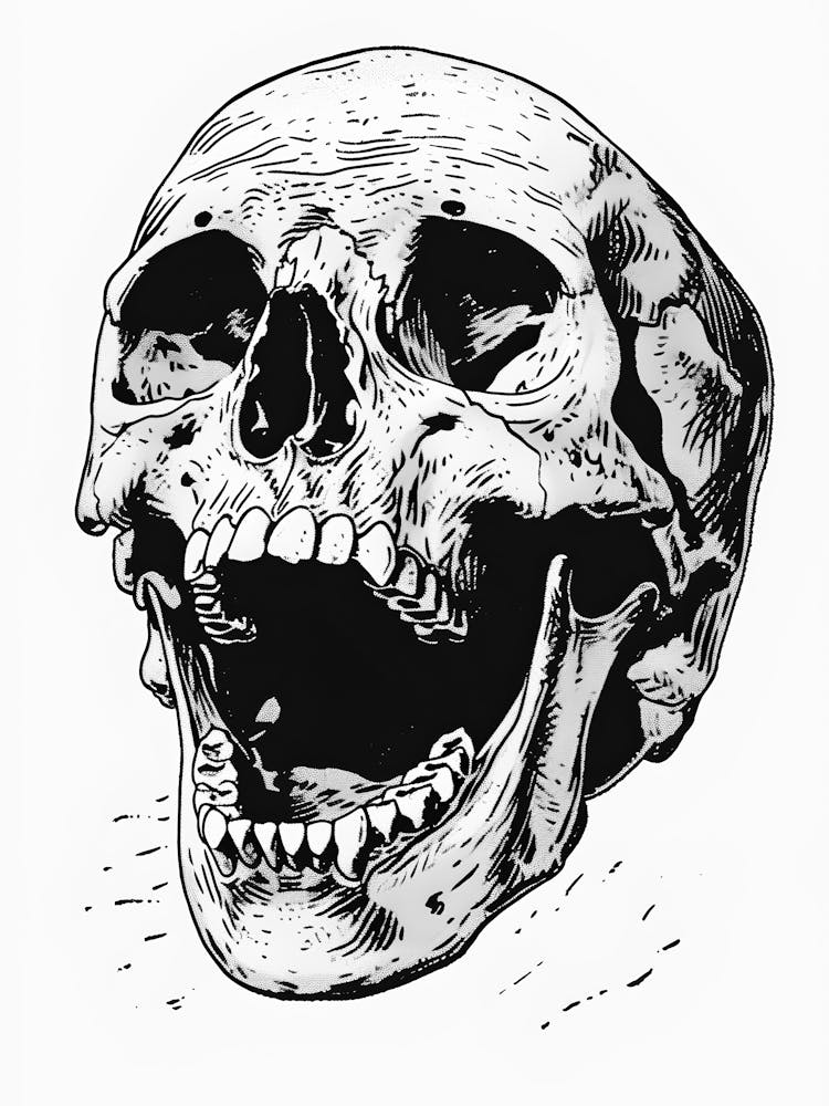 Skull With Open Mouth