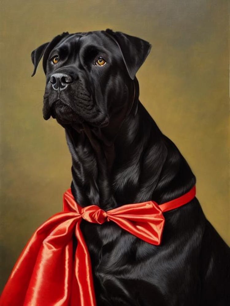 Cane Corso Renaissance Portrait Oil Painting