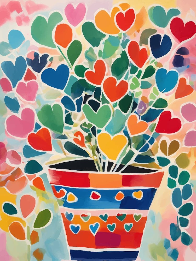 Cheerful and abstract heart plant