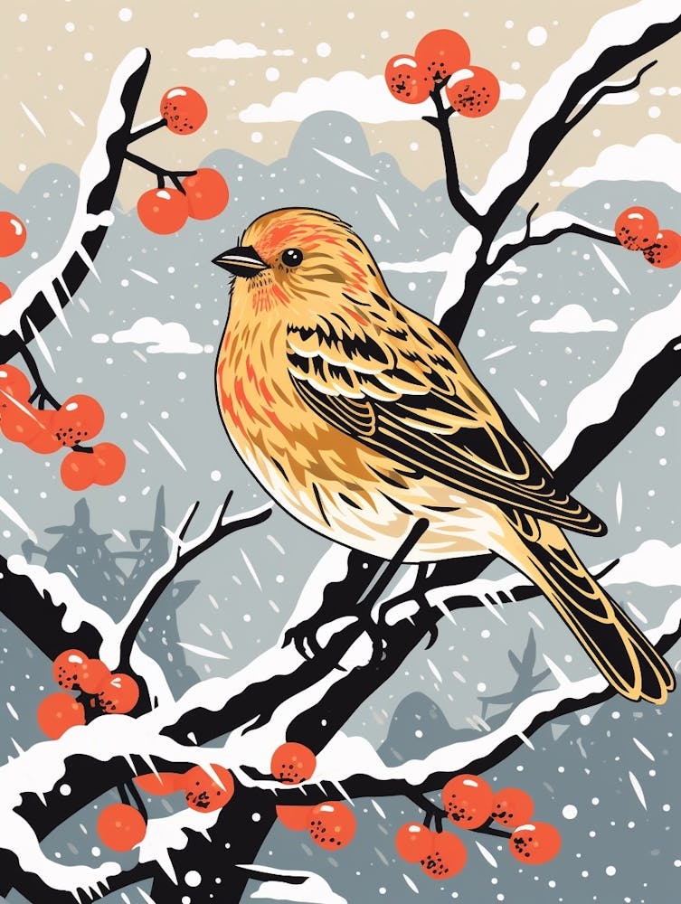 Bird Illustration Finch 2